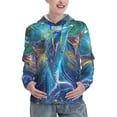 thumbnail image 1 of Kdxio Colorful Winged Dolphin Print Womens Oversized Hoodies Sweatshirts Hooded Pullover Tops Sweaters Casual-X-Large, 1 of 7