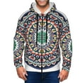 thumbnail image 1 of Kdxio Colorful With Blue Oriental Print Men Hoodies Casual Hoodies for Men with Zip Pockets Full Zip Long Sleeve Sweatshirt Sports Hooded Jacket-3X-Large, 1 of 5