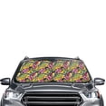 thumbnail image 1 of Kdxio Colrful Tropical Leaves Print 2-Piece Sun Shade Front Windshield - Foldable Car Front Window Sunshades for Most Sedans SUV Truck, 1 of 6