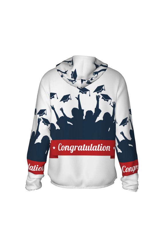 Congratulation Graduate Print Women Men Sun Protection UPF 50+ Jackets Zip Up Long Sleeve Hoodie Hiking Lightweight with Pockets
