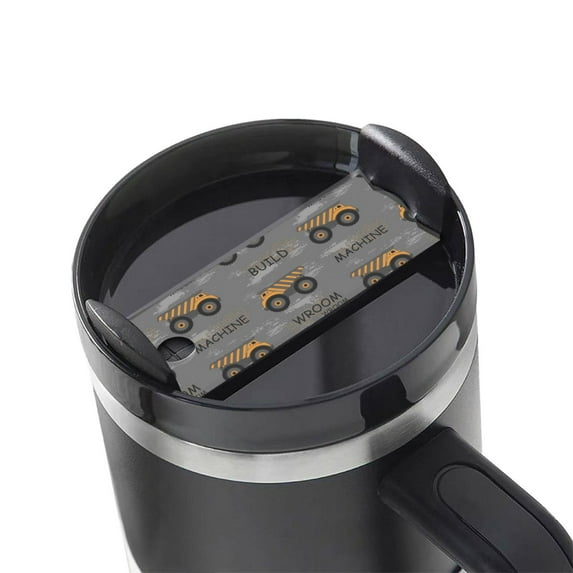 Kdxio Construction Machines Name Plate Compatible Stanley Cups Name Tag Acrylic Nameplate Tumbler Lid Topper for Cup Accessories