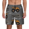 thumbnail image 1 of Kdxio Construction Machines Print Men'S Swim Trunks With Compression Liner 7 Inch Inseam Quick Dry Swim Shorts, 1 of 7