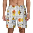 thumbnail image 1 of Kdxio Construction Signs Print Men'S Swim Trunks With Compression Liner 7 Inch Inseam Quick Dry Swim Shorts, 1 of 7