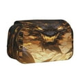 thumbnail image 1 of Kdxio Cool Black Gold Dragon for Double Compartment Pen Case Oxford Organizer with Zipper Pockets for Students Artists, 1 of 7