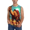 thumbnail image 1 of Kdxio Cool Camel Oasis Vibes for Men's Muscle T-shirt,Sleeveless for Workout Running Athletic Gym Lounge Casual, 1 of 5
