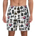 thumbnail image 1 of Kdxio Cool Camera Print Men's Swim Trunks with Compression Liner 7 Inch Inseam Quick Dry Swim Shorts, 1 of 7