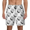 thumbnail image 1 of Kdxio Cool Dog Print Men's Swim Trunks with Compression Liner 7 Inch Inseam Quick Dry Swim Shorts, 1 of 7