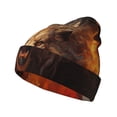 thumbnail image 1 of Kdxio Cool Fire Lion Winter Beanie for Men Women Beanie Knit Hat Cuffed Cap Beanie Knit Chunky Snow Cap, 1 of 6