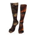 thumbnail image 1 of Kdxio Cool Flame Lion A Funny Silky Novelty Funky Long Knee High Socks Soft 3D Print Cosplay Crazy Stockings for Men Women, 1 of 8