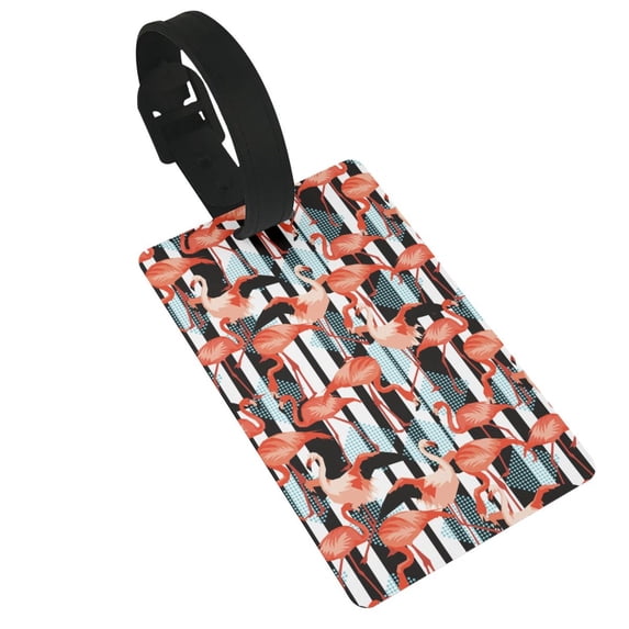 Kdxio Cool Flamingo Luggage Tags Privacy Cover ID Label Suitcase Tags Identifiers For School Bags,Suitcases
