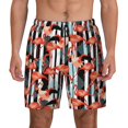thumbnail image 1 of Kdxio Cool Flamingo Print Men's Swim Trunks with Compression Liner 7 Inch Inseam Quick Dry Swim Shorts, 1 of 7