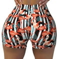 thumbnail image 1 of Kdxio Cool Flamingo Print Workout Shorts for Women Seamless Soft Smooth Gym Yoga Scrunch Active Shorts, 1 of 9