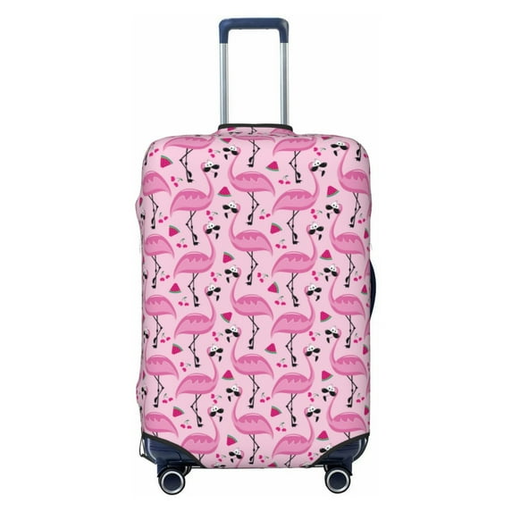 Kdxio Cool Flamingos Pattern Luggage Cover for Travel,Elastic and Durable,Fits 18-32 Inch,Anti-Scratch Suitcase Protector-No luggage included
