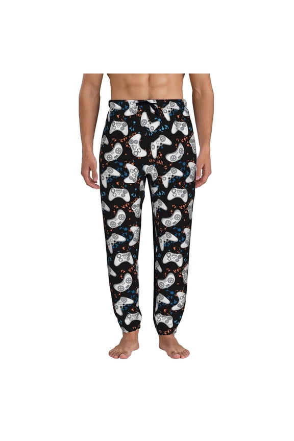 Cool Gamepad Pattern Joggers,Sweatpants for Men with Pockets-Medium