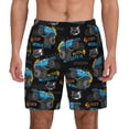 thumbnail image 1 of Kdxio Cool Off-Road Vehicle Print Men's Swim Trunks with Compression Liner 7 Inch Inseam Quick Dry Swim Shorts, 1 of 7