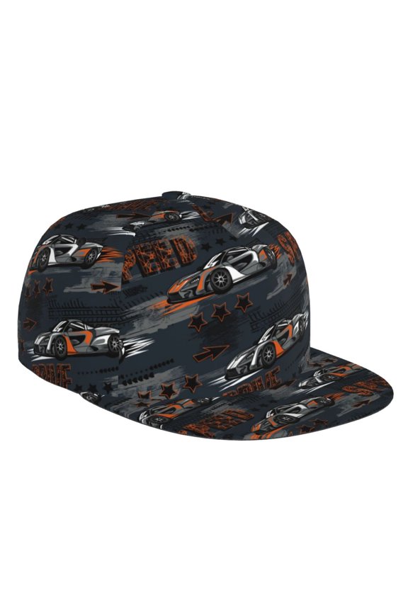 Cool Sports Car Print Snapback Hat for Men Women,Adjustable Baseball Cap