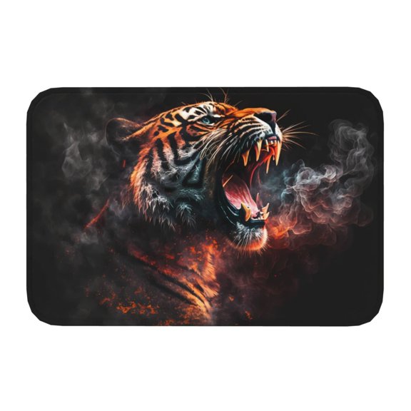 Kdxio Cool Tiger,16" x 24", Non-Slip Front Door Mats,Outdoor Welcome Mat Washable
