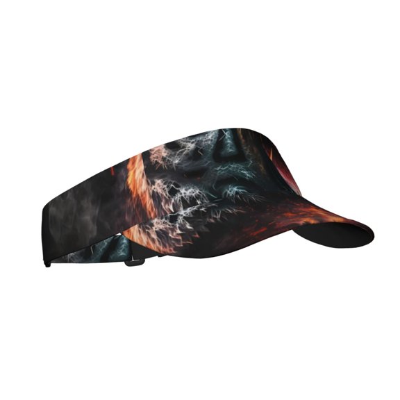 Kdxio Cool Tiger Print Sun Visor Hat Golf Visor Adjustable Velcro Outdoor Sports Cap for Men Women