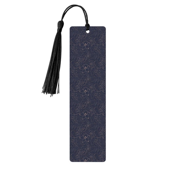 Kdxio Copper-Gold Gloss Outline Navy Dark Blue Print Metal Tassel Bookmarks,Perfect Gift for Art Lovers and Bookworms Metal Bookmarks for Women