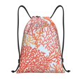 thumbnail image 1 of Kdxio Corals Print Drawstring Backpack Bag,Waterproof Draw String Back Sack, Gym Drawstring Bags Swim Bag For Unisex, 1 of 9