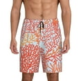 thumbnail image 1 of Kdxio Corals Print Mens Sleep Shorts Bottoms Soft Comfy Pajama Wear Pants with Drawstring Pockets, 1 of 7