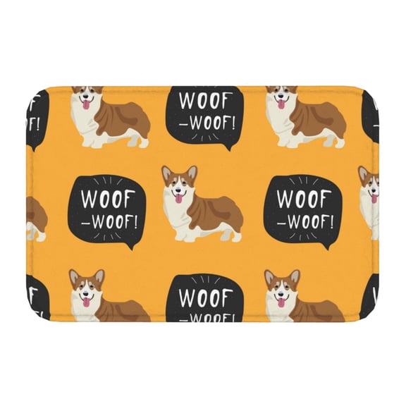 Kdxio Corgi,16" x 24", Non-Slip Front Door Mats,Outdoor Welcome Mat Washable
