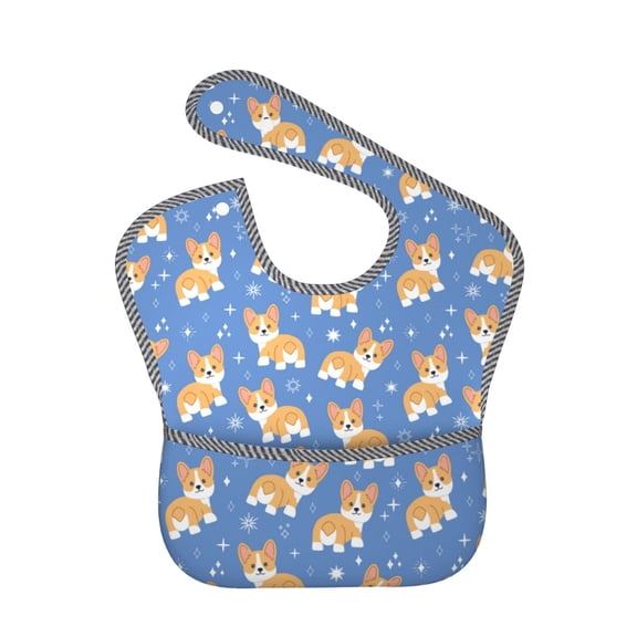 Kdxio Corgi Bibs For Babies, Baby Bibs for Eating, Toddler Bibs, Waterproof Bibs, Feeding Bibs, for Toddlers, Boys, Girls