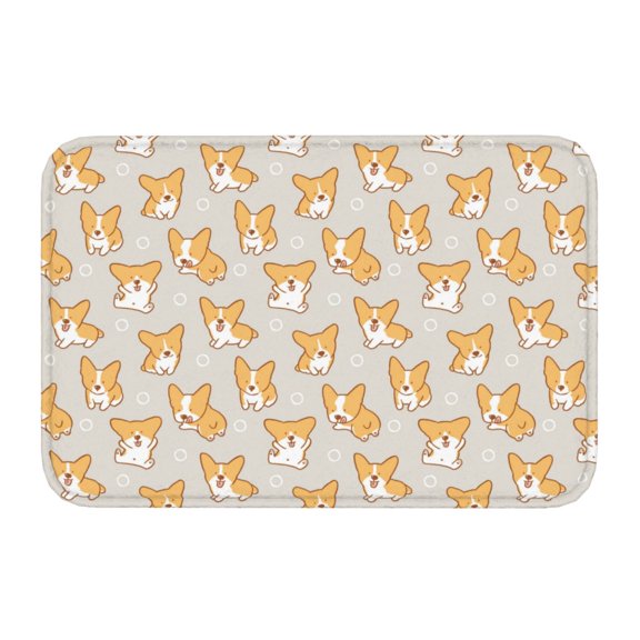 Kdxio Corgi Dog,16" x 24", Non-Slip Front Door Mats,Outdoor Welcome Mat Washable