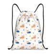 thumbnail image 1 of Kdxio Corgi Dog And Heart Print Drawstring Backpack Bag,Waterproof Draw String Back Sack, Gym Drawstring Bags Swim Bag For Unisex, 1 of 1