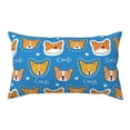 thumbnail image 1 of Kdxio Corgi Dog Face Pattern Pillowcase with Envelope Closure,20" x 36" Pillow Cases,Gifts for Men or Women-No pillow, 1 of 5