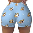 thumbnail image 1 of Kdxio Corgi Dog Print Workout Shorts for Women Seamless Soft Smooth Gym Yoga Scrunch Active Shorts, 1 of 9