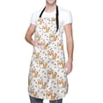 thumbnail image 1 of Kdxio Corgi with Hearts Apron with Pockets Adjustable Kitchen Aprons for Men Women Waterproof Aprons for Cooking,Drawing,Crafting, Baking Household Cleaning, 1 of 8