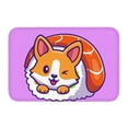 thumbnail image 1 of Kdxio Corgi In Sushi Roll,16" x 24", Non-Slip Front Door Mats,Outdoor Welcome Mat Washable, 1 of 9
