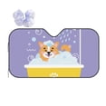 thumbnail image 1 of Kdxio Corgi Washing in Bathtub Print Front Windshield Sun Shade,Folding Auto Sunshade for Car Truck SUV-Medium, 1 of 7