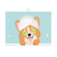 thumbnail image 1 of Kdxio Corgi With Towel Ans Slice Cucumber for Dish Drying Mat,24*18 inch Absorbent Dish Drainer Kitchen Counter,Large Size Dish Drying Pad for Countertops,Draining Racks, 1 of 6