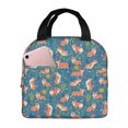 thumbnail image 1 of Kdxio Corgi with Flowers Print Insulated Lunch Bag,Reusable Tote Lunch Box for Women Men,Leakproof Cooler Lunch Bags for Work Office Travel Picnic, 1 of 6