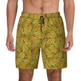 thumbnail image 1 of Kdxio Corn 6 Print Men's Swim Trunks with Compression Liner 7 Inch Inseam Quick Dry Swim Shorts, 1 of 5