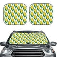 thumbnail image 1 of Kdxio Corn Cob Print 2-Piece Sun Shade Front Windshield - Foldable Car Front Window Sunshades for Most Sedans SUV Truck, 1 of 6