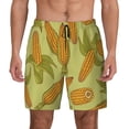 thumbnail image 1 of Kdxio Corn Print Men'S Swim Trunks With Compression Liner 7 Inch Inseam Quick Dry Swim Shorts, 1 of 7