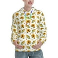 thumbnail image 1 of Kdxio Corn Sunflowers Print Womens Oversized Hoodies Sweatshirts Hooded Pullover Tops Sweaters Casual-X-Large, 1 of 7