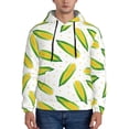 thumbnail image 1 of Kdxio Corns Print Mens Casual Hooded Collar Drawstring Hoodies Pullover Sweatshirts Casual Long Sleeve Shirts-3X-Large, 1 of 7