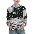 thumbnail image 1 of Kdxio Cosmic Landscape Celestial Art Print Womens Oversized Hoodies Sweatshirts Hooded Pullover Tops Sweaters Casual-X-Large, 1 of 7