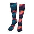 thumbnail image 1 of Kdxio Cosmic Paint Swirl Funny Silky Novelty Funky Long Knee High Socks Soft 3D Print Cosplay Crazy Stockings for Men Women, 1 of 8