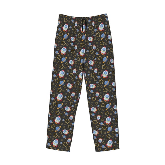 Kdxio Cosmic Print Men's Sleep Pajama Pant Lounge Pants with Pockets