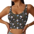 thumbnail image 1 of Kdxio Cosmic Print Workout Crop Tank Top for Women Racerback Yoga Tank Tops Athletic Sports Shirts Exercise Undershirts, 1 of 9