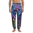 thumbnail image 1 of Kdxio Cosmic Purple Irises Pattern Joggers,Sweatpants for Men with Pockets-Large, 1 of 5