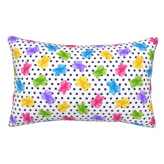 Kdxio Cotton Pillow Cases 14"x20" Pillowcases,Soft and Breathable Bedroom Pillow Cases-Bear And Polka Dot-No Pillow Core