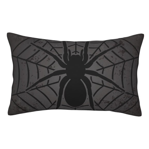 Kdxio Cotton Pillow Cases 14"x20" Pillowcases,Soft and Breathable Bedroom Pillow Cases-Black Spider On Web 1-No Pillow Core