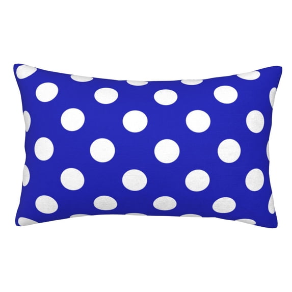 Kdxio Cotton Pillow Cases 14"x20" Pillowcases,Soft and Breathable Bedroom Pillow Cases-Blue And White Polka Dot-No Pillow Core