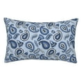 thumbnail image 1 of Kdxio Cotton Pillow Cases 14"x20" Pillowcases,Soft and Breathable Bedroom Pillow Cases-Blue Paisley Pattern Vintage-No Pillow Core, 1 of 5